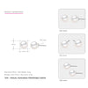 Round Pearl Stud Earrings Elegant 925 Sterling Silver Earring Lovely Delicate Multi-size Earrings Fine Jewelry for Wome