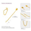 Sterling Silver 925 Stud Earrings for Women Luxury Gold Color Link Chain Earrings for Women Korean Fashion Fine Jewelry