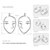 Stud Earrings for Women 925 Sterling Silver Fabulos Hunan Face Modelling Personality Earrings Pendientes Brincos 2020