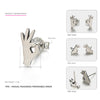 Stud Earrings for Women 925 Sterling Silver Scrub OK Hand Finger Shape Trendy simple Style brincos Fine Jewelry Oorbellen