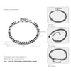 True 925 Sterling Silver Chain & Link Bracelets & Bangles for Women Fashion Minimalist Punk Style Bracelets Fine Jewelry
