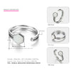 Women's Rings 925 Sterling Silver Open Adjustable Ring Casual & Classic Style Wedding Engagement Silver Jewelry Retro