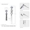 Zircon 925 Sterling Silver Tassels Asymmetric Long Earrings for Women Delicate Luxury Drop Earrings Fine Jewelry