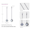 Zircon 925 Sterling-silver Long Accessoires Earrings for Women Asymmetric Dangle Drop Earring Luxury Fine Jewelry