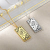 Tarot Card Necklace For Women Stainless Steel Sun Fortune Star Moon Pendant Necklace Wisdom Strength Symbolic Friendship Jewelry