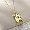 Tarot Card Necklace For Women Stainless Steel Sun Fortune Star Moon Pendant Necklace Wisdom Strength Symbolic Friendship Jewelry