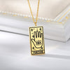 Tarot Card Necklace For Women Stainless Steel Sun Fortune Star Moon Pendant Necklace Wisdom Strength Symbolic Friendship Jewelry