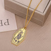Tarot Card Pendant Necklace for Women Stainless Steel Gold Color Aesthetic Necklaces 2023 Trend Jewelry Christmas Gift collares