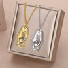 Tarot Card Pendant Necklace for Women Stainless Steel Gold Color Aesthetic Necklaces 2023 Trend Jewelry Christmas Gift collares