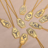 Tarot Card Pendant Necklace for Women Stainless Steel Gold Color Aesthetic Necklaces 2023 Trend Jewelry Christmas Gift collares