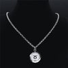 Taurus Astrology Stainless Steel Necklace Silver Color Round Chain Necklaces Punk Jewelry gioielli acciaio inox don NXS02