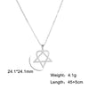 Teamer Stainless Steel Necklace for Women Witchcraft Jewelry Vintage Star Pentagram Pendant Necklace Choker Witchy Accessories