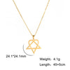 Teamer Stainless Steel Necklace for Women Witchcraft Jewelry Vintage Star Pentagram Pendant Necklace Choker Witchy Accessories