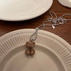 Teddy Bear Pendant Chain Necklace for Girls Women Korean Bear Long Sweater Neck Chain Necklaces Cute Collar Jewelry Gift