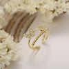 Temperament Gold Adjustable Butterfly Ring Set For Women Girl  Irregular Finger Thin Rings Gift 2021 Female Jewelry Party