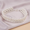 Temperament Woman Hand-woven Pearl Choker Necklace for Woman Party Casual