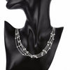 Temperament lady five line light bead silver necklace 18-inch contracted ball pendant fashionable silver snake chain