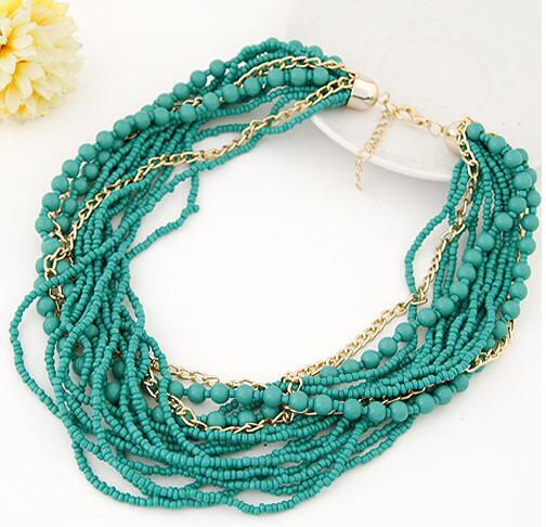 Tenande Maxi Bohemian Multi Layer Beads Chain Tassel Necklaces Pendants for Women Vintage Retro Tribal Jewelry Accessories Gifts
