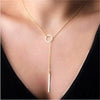Tenande Heart Crystal Necklaces Leaf Moon Choker Necklaces Pendants for Women Beach Style Statement Jewelry Bijoux