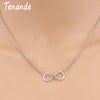 Tenande Silver Color Charm Jewelry Infinity Choker Necklaces & Pendants for Women Party Jewelry Gifts Bijuter Colar