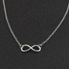 Tenande Silver Color Charm Jewelry Infinity Choker Necklaces & Pendants for Women Party Jewelry Gifts Bijuter Colar