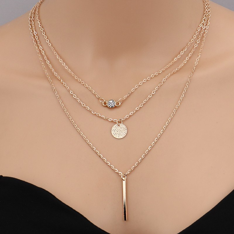 Punk Big Statement Peace Dove Elephant Leaves Hearts Choker Necklaces & Pendants for Women Multi Layer Clavicle Chain