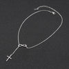 Tenande Punk Silver Color Clavicle Chain Necklaces Lariat Cross Infinity Necklaces & Pendants for Women Party Jewelry Gift