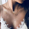 Tenande Vintage Bohemian Natural Stone Beads Peace Dove Water Droplets Clavicle Chain Necklaces for Women Valentine's Day Gifts