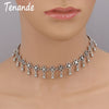 Tenande Vintage Bohemian Tattoo Clavicle Chain Necklaces Beads Flowers Tassel Necklaces & Pendants for Women Charm Jewelry Gifts
