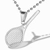 Tennis Racket Pendant Necklace Gift Outdoor Titanium Steel Beads Chain Unisex Chain Trendy Choker