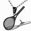 Tennis Racket Pendant Necklace Gift Outdoor Titanium Steel Beads Chain Unisex Chain Trendy Choker