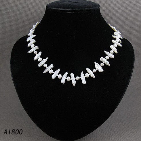 Terisa Pearl Jewelry Store White Color Baroque Teech Genuine Freshwater Pearl Necklace Charming Women Gift Wedding Jewelry