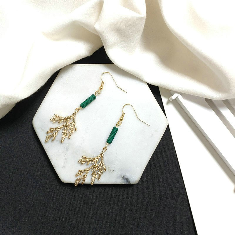 Texture Gold leaf Bohemia Statement Earrings In Hoop Earrings For Women 2020 New Fashion Jewelry Making KA191