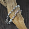 Thai Silver Bracelets & Bangles Genuine 925 Sterling Silver Mens Jewelry Bracelets For Men Male 5/6MM Width Chain