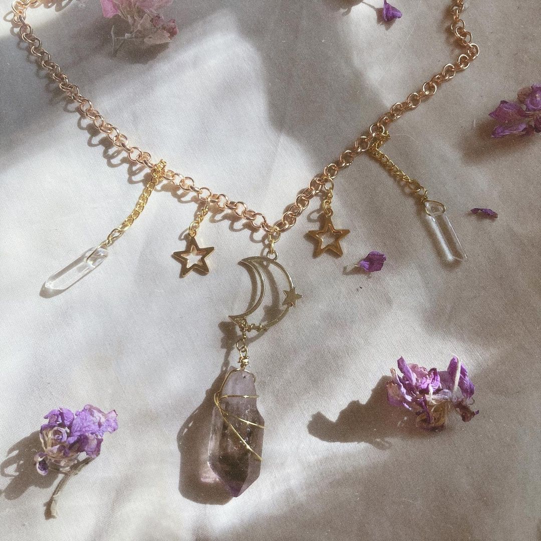 The Faerie Chocker Necklace, Beautiful Amethyst Necklace