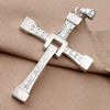 The Fast And Furious 8 Vin Diesel Dominic Toretto Real 925 Sterling Silver Cross Pendant Necklaces For Men Women Free Engraving