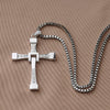 The Fast And Furious 8 Vin Diesel Dominic Toretto Real 925 Sterling Silver Cross Pendant Necklaces For Men Women Free Engraving