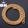 The Hiphop silver color 3mm Rope Chain Puffed Mariner Link Chain Choker Necklace  Color Men Boys Necklace Jewelry