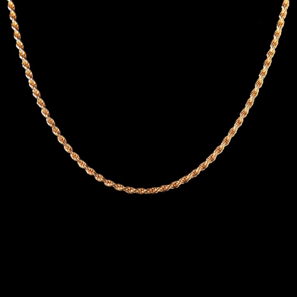 The Hiphop silver color 3mm Rope Chain Puffed Mariner Link Chain Choker Necklace  Color Men Boys Necklace Jewelry