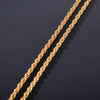 The Hiphop silver color 3mm Rope Chain Puffed Mariner Link Chain Choker Necklace  Color Men Boys Necklace Jewelry