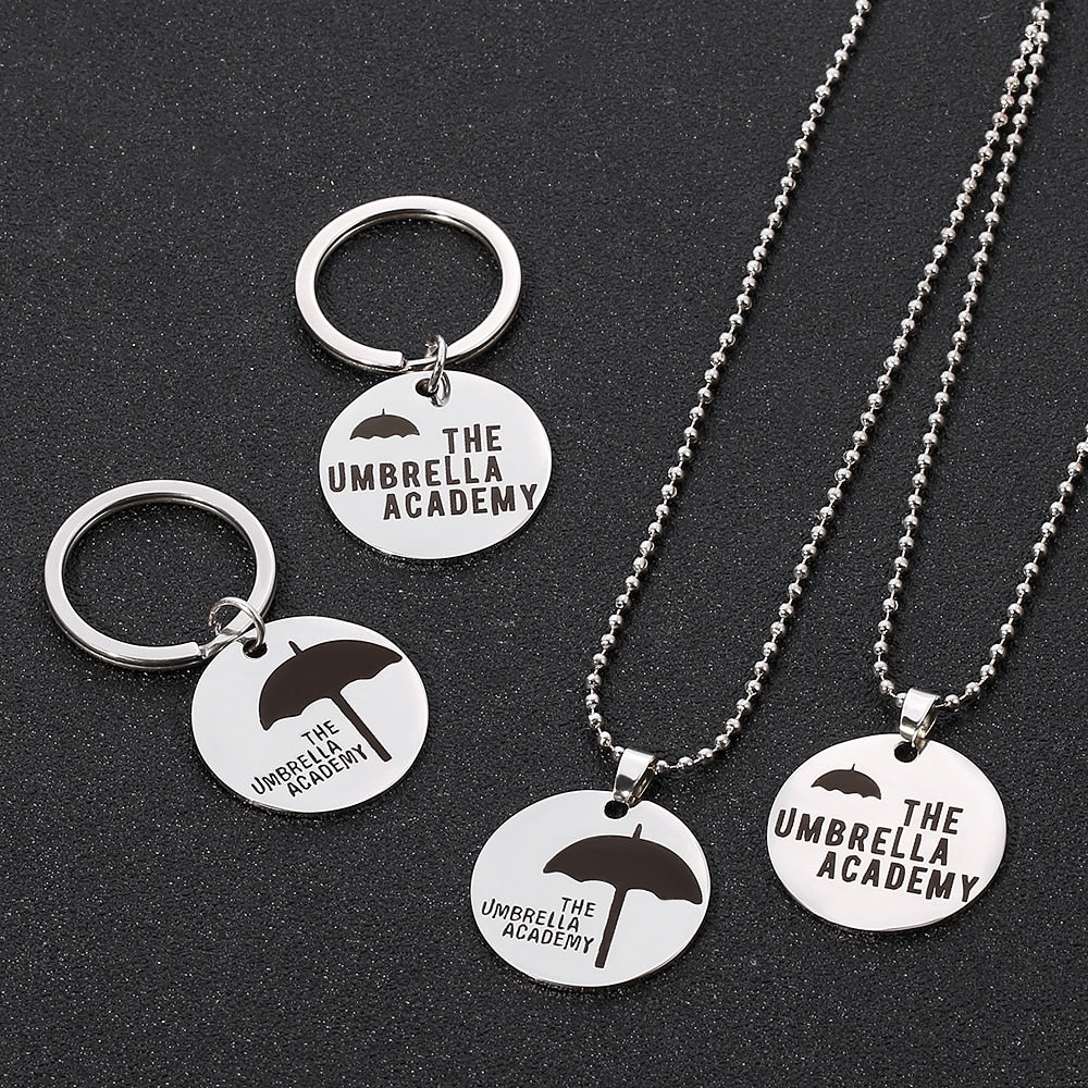 The Umbrella Academy Pendant Necklace  Stainless Steel Umbrella Academy Necklace Charms Cosplay Jewelry Gift