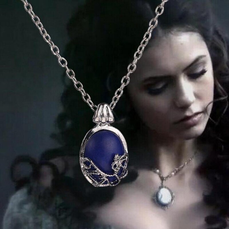 The Vampire Diaries Necklace Vintage Katherine Pendant Necklace Movie Jewelry Cosplay For Women Gifts