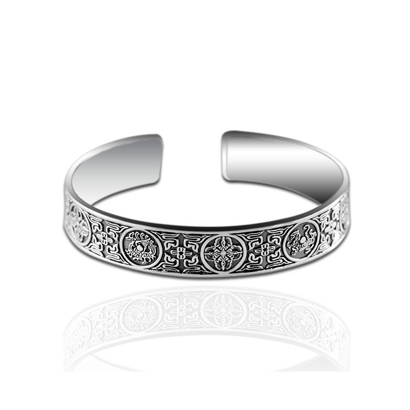 The character of silver S990 silver jewelry silver Seiko Unisex four animal Bracelet