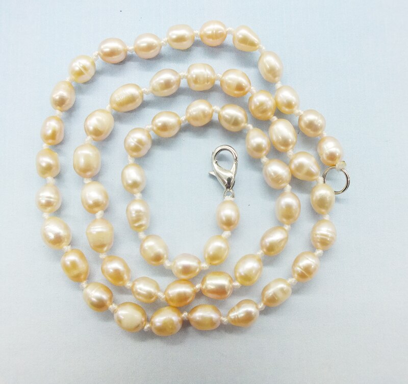 The last 19PCS pearl necklace. 5-6MM pink/purple/gray, freshwater baroque pearl necklace. Free delivery 18 inches