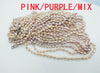 The last 19PCS pearl necklace. 5-6MM pink/purple/gray, freshwater baroque pearl necklace. Free delivery 18 inches
