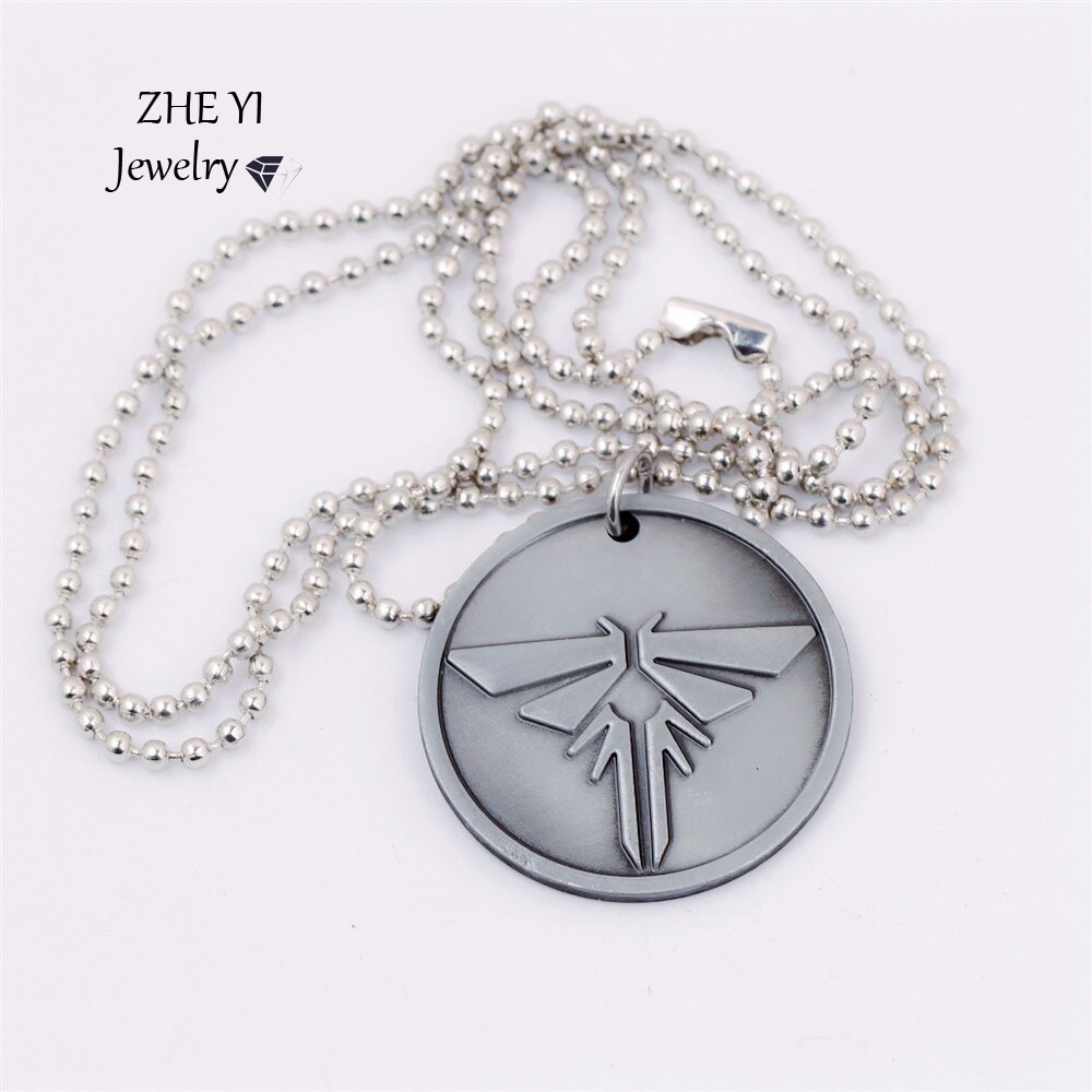 The last of us Firefly Necklace for Men Women Coin Dog Tag Round Chain Pendant Medallion Game Choker Necklaces Jewelry Gifts