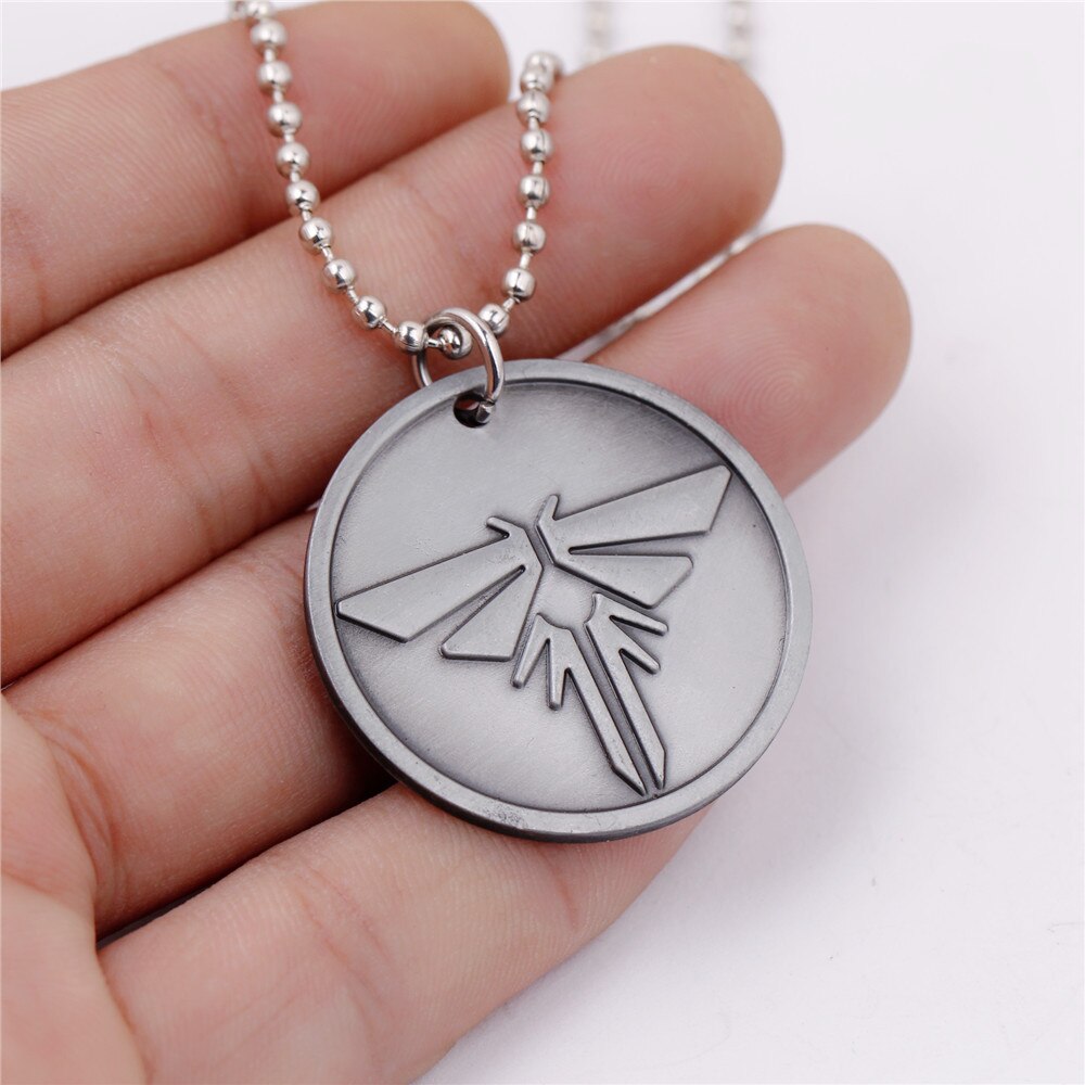 The last of us Firefly Necklace for Men Women Coin Dog Tag Round Chain Pendant Medallion Game Choker Necklaces Jewelry Gifts