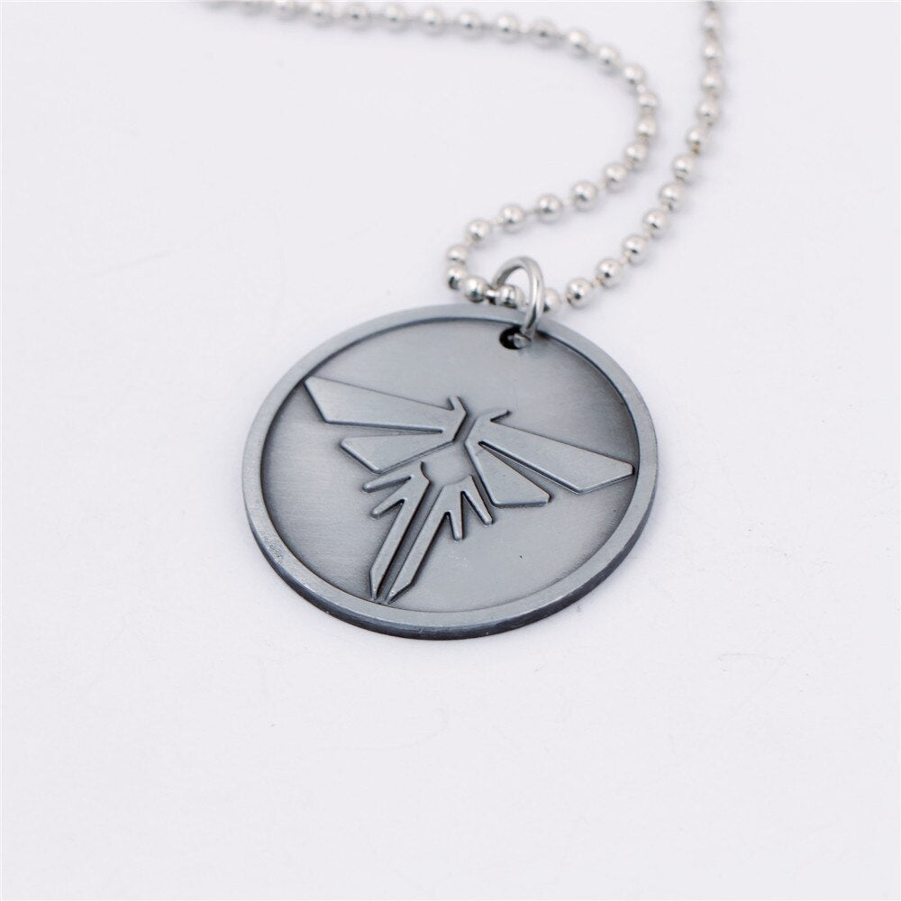 The last of us Firefly Necklace for Men Women Coin Dog Tag Round Chain Pendant Medallion Game Choker Necklaces Jewelry Gifts