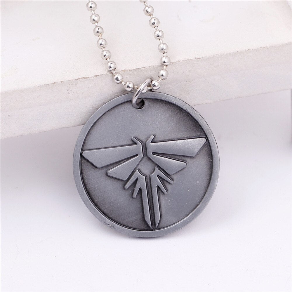 The last of us Firefly Necklace for Men Women Coin Dog Tag Round Chain Pendant Medallion Game Choker Necklaces Jewelry Gifts