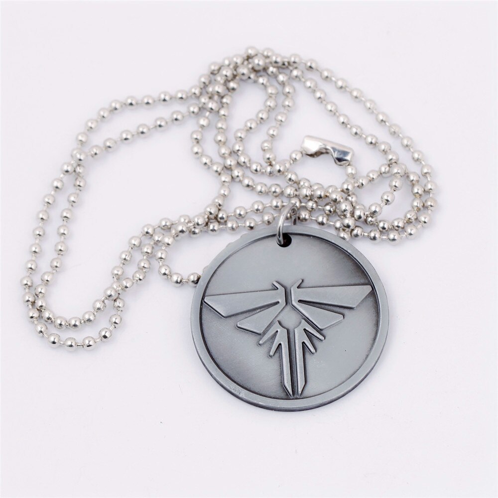 The last of us Firefly Necklace for Men Women Coin Dog Tag Round Chain Pendant Medallion Game Choker Necklaces Jewelry Gifts